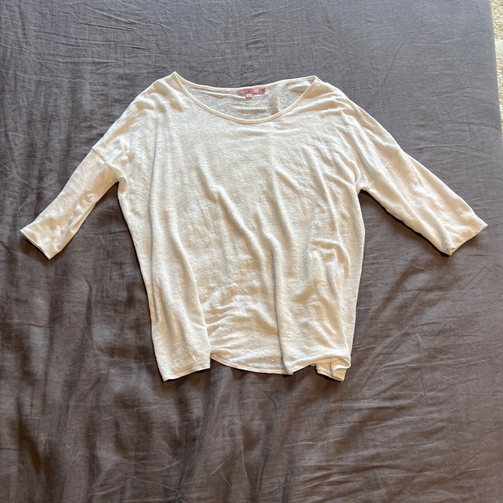 White linen top by Calypso